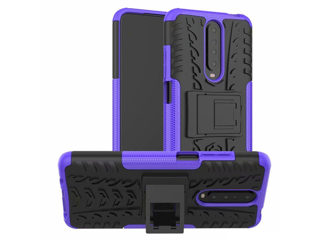 Чехол Yotrix Shockproof case для Xiaomi Poco X2 (фиолетовый, гелевый)