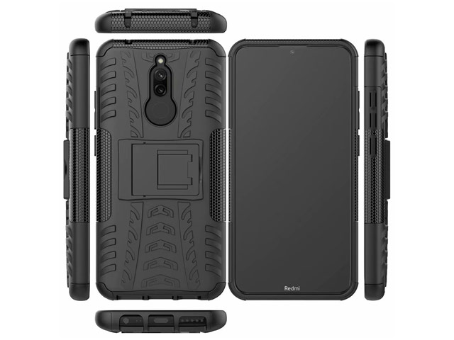 Чехол Yotrix Shockproof case для Xiaomi Redmi 8 (черный, гелевый)