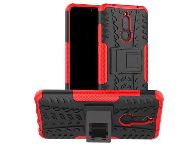 Чехол Yotrix Shockproof case для Xiaomi Redmi 8 (красный, гелевый)