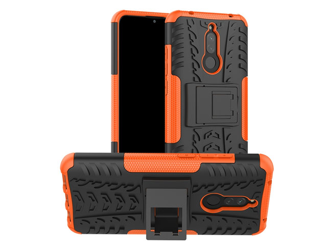 Чехол Yotrix Shockproof case для Xiaomi Redmi 8 (оранжевый, гелевый)