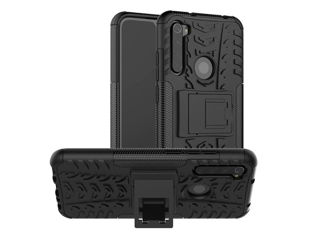 Чехол Yotrix Shockproof case для Xiaomi Redmi Note 8 (черный, гелевый)