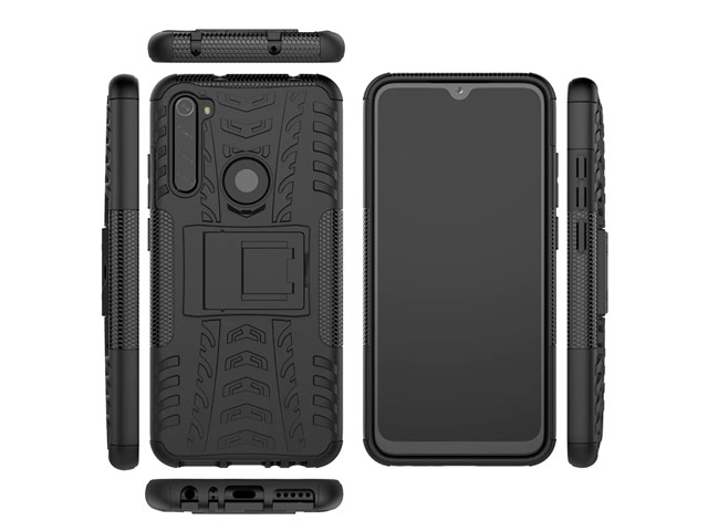 Чехол Yotrix Shockproof case для Xiaomi Redmi Note 8 (черный, гелевый)