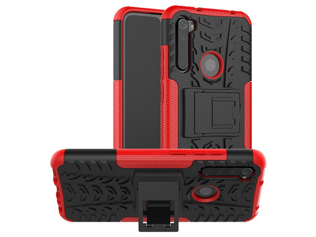 Чехол Yotrix Shockproof case для Xiaomi Redmi Note 8 (красный, гелевый)