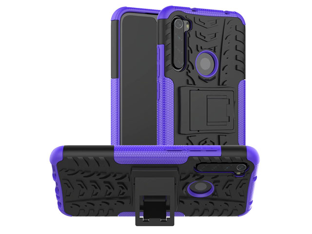 Чехол Yotrix Shockproof case для Xiaomi Redmi Note 8 (фиолетовый, гелевый)