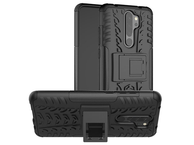 Чехол Yotrix Shockproof case для Xiaomi Redmi Note 8 pro (черный, гелевый)