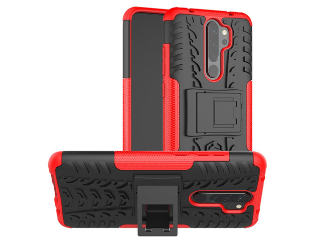 Чехол Yotrix Shockproof case для Xiaomi Redmi Note 8 pro (красный, гелевый)