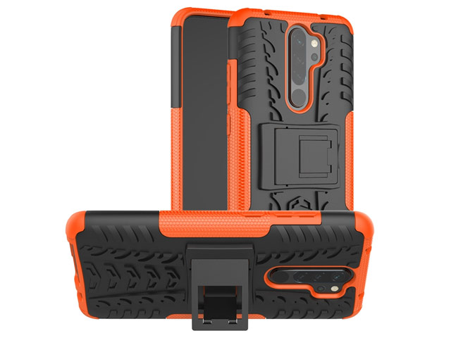 Чехол Yotrix Shockproof case для Xiaomi Redmi Note 8 pro (оранжевый, гелевый)