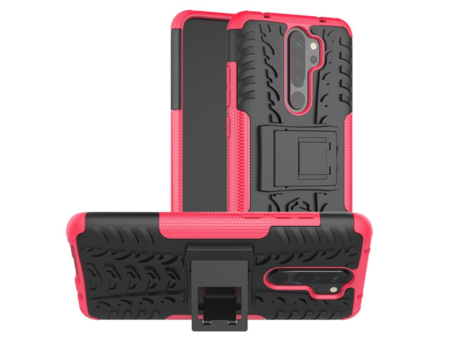 Чехол Yotrix Shockproof case для Xiaomi Redmi Note 8 pro (розовый, гелевый)