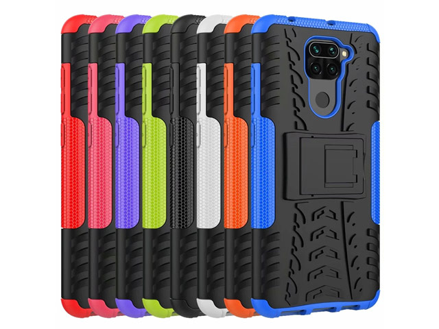 Чехол Yotrix Shockproof case для Xiaomi Redmi Note 9 (черный, гелевый)