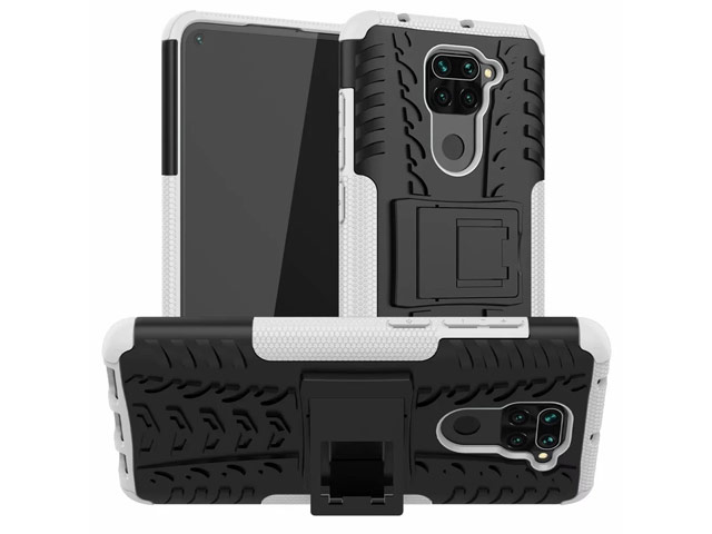 Чехол Yotrix Shockproof case для Xiaomi Redmi Note 9 (белый, гелевый)