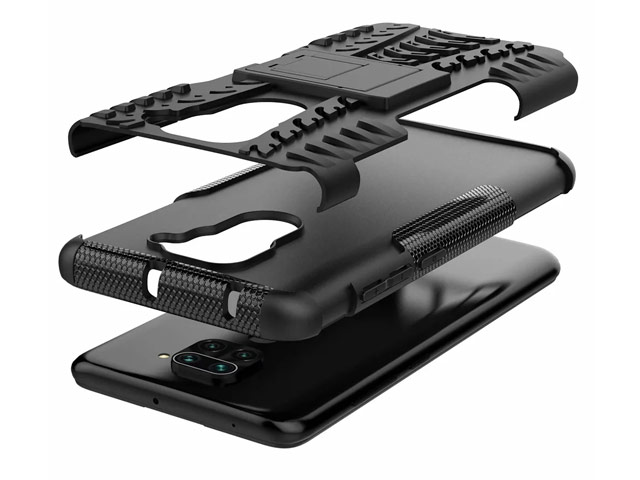 Чехол Yotrix Shockproof case для Xiaomi Redmi Note 9 (зеленый, гелевый)