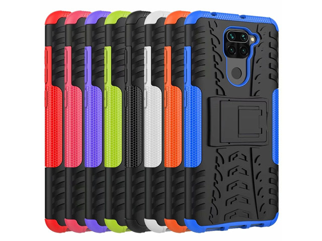 Чехол Yotrix Shockproof case для Xiaomi Redmi Note 9 (фиолетовый, гелевый)