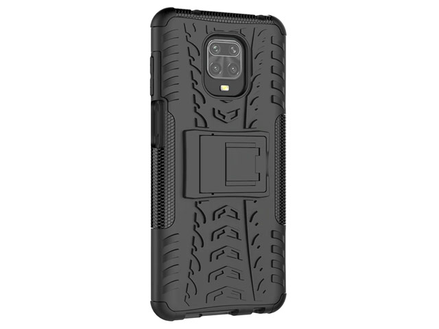 Чехол Yotrix Shockproof case для Xiaomi Redmi Note 9S/9 pro (черный, гелевый)