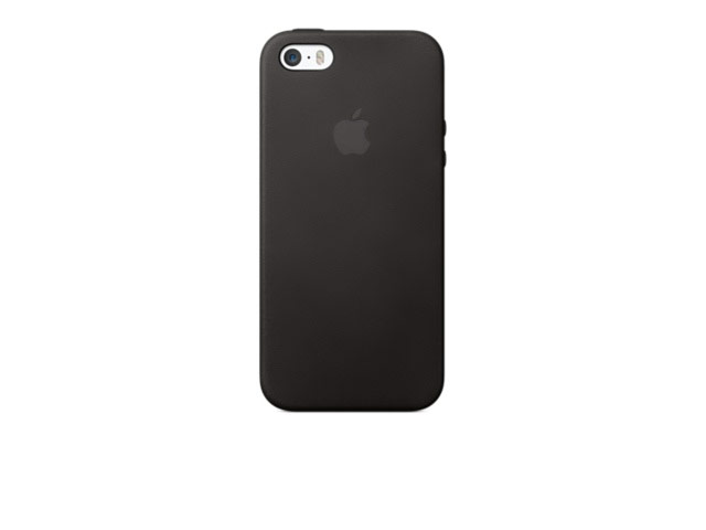 Чехол Apple iPhone 5S case (черный, кожанный)