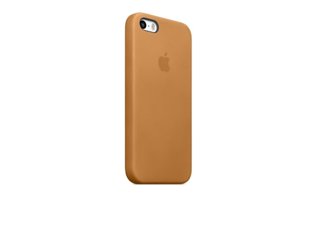 Чехол Apple iPhone 5S case (коричневый, кожанный)