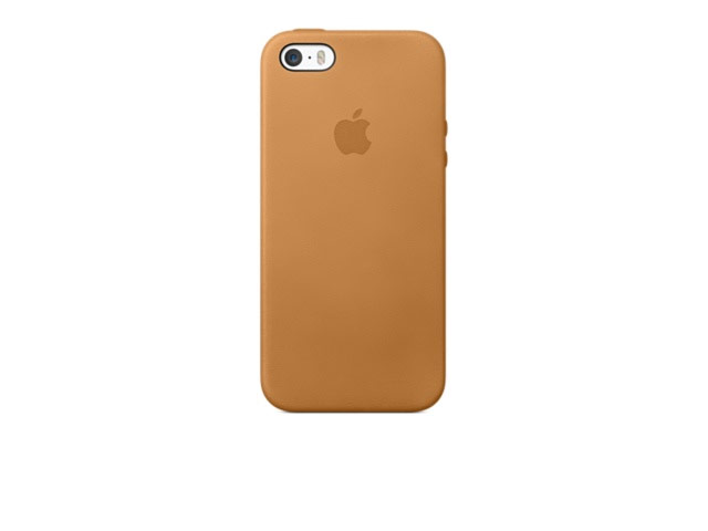 Чехол Apple iPhone 5S case (коричневый, кожанный)