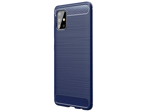 Чехол Yotrix Rugged Armor для Samsung Galaxy A71 (синий, гелевый)