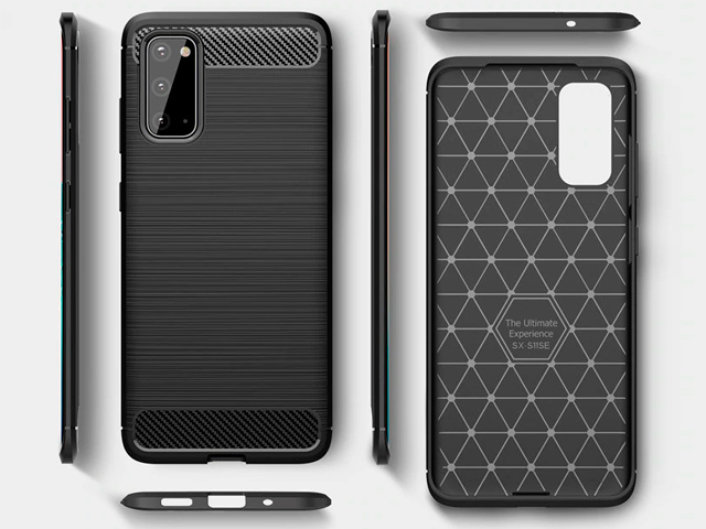 Чехол Yotrix Rugged Armor для Samsung Galaxy S20 (черный, гелевый)