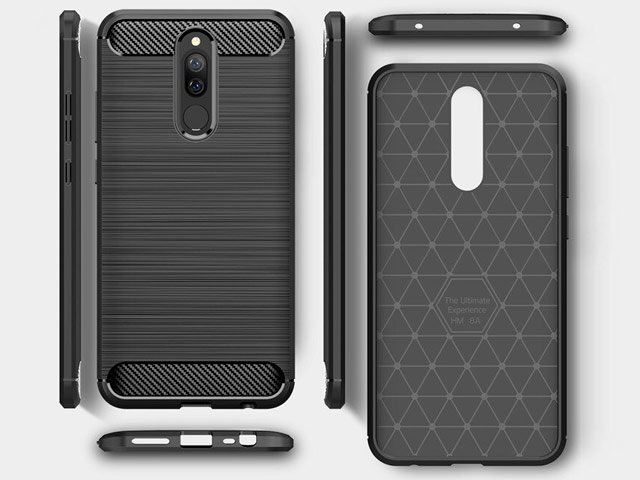 Чехол Yotrix Rugged Armor для Xiaomi Redmi 8 (синий, гелевый)