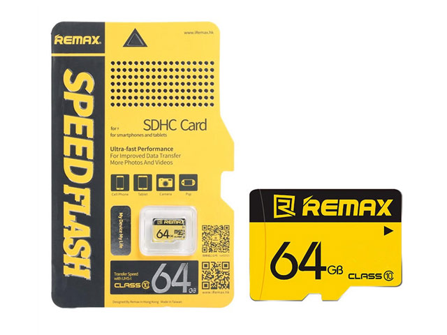 Флеш-карта Remax Speed Flash Micro SDHC Card (64Gb, microSD, Class 10)