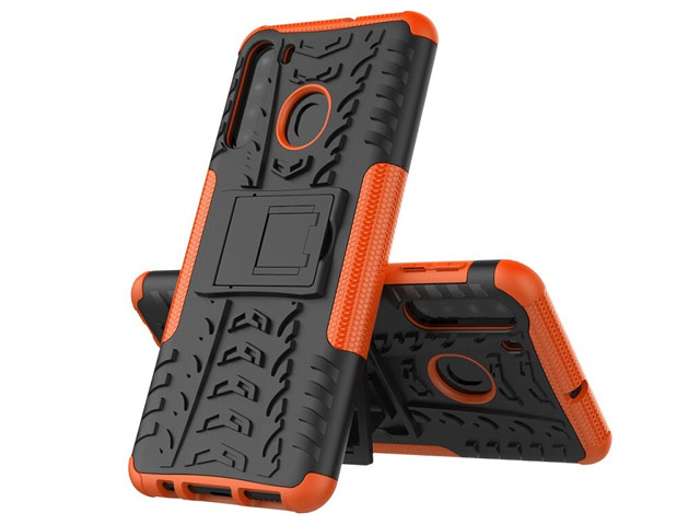 Чехол Yotrix Shockproof case для Samsung Galaxy A21 (оранжевый, гелевый)