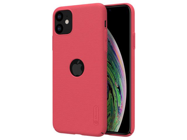 Чехол Nillkin Hard case для Apple iPhone 11 (красный, с отверстием, пластиковый)