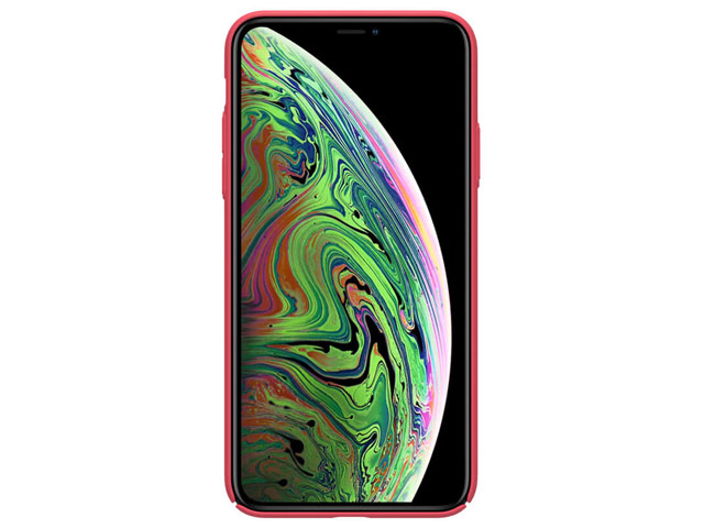 Чехол Nillkin Hard case для Apple iPhone 11 (красный, с отверстием, пластиковый)