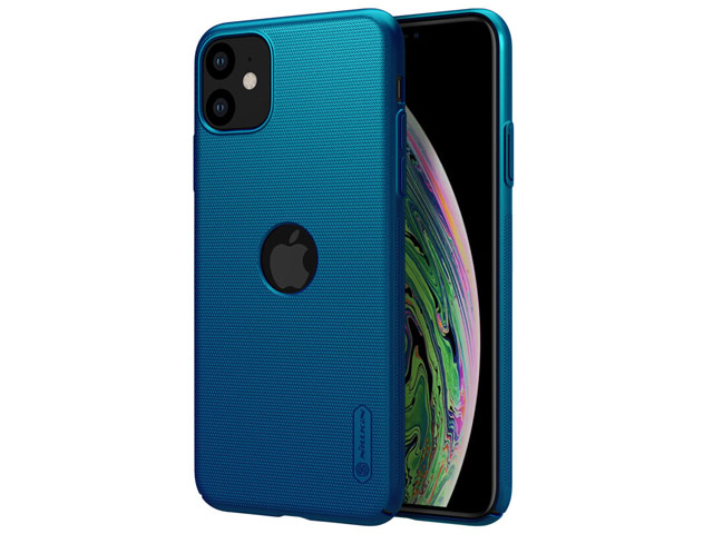 Чехол Nillkin Hard case для Apple iPhone 11 (синий, с отверстием, пластиковый)