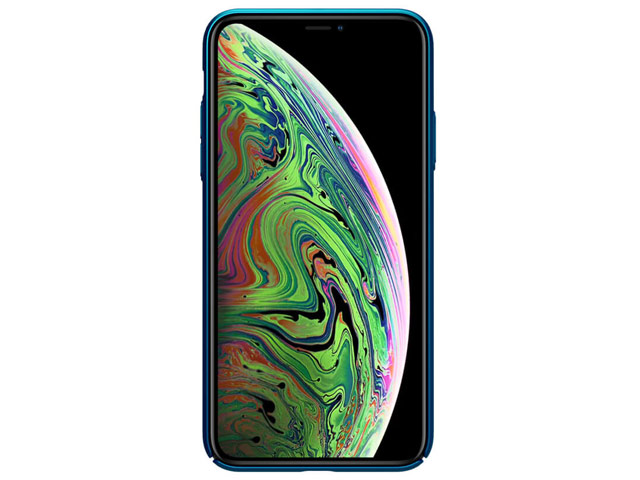 Чехол Nillkin Hard case для Apple iPhone 11 (синий, с отверстием, пластиковый)