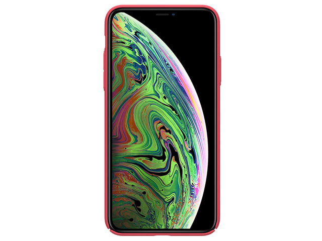 Чехол Nillkin Hard case для Apple iPhone 11 pro (красный, с отверстием, пластиковый)