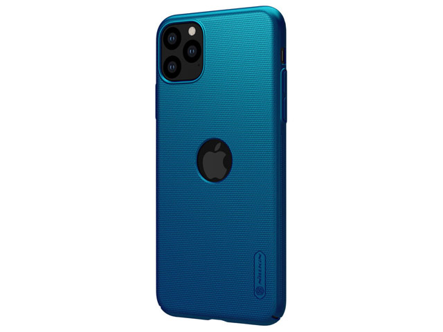 Чехол Nillkin Hard case для Apple iPhone 11 pro max (синий, с отверстием, пластиковый)