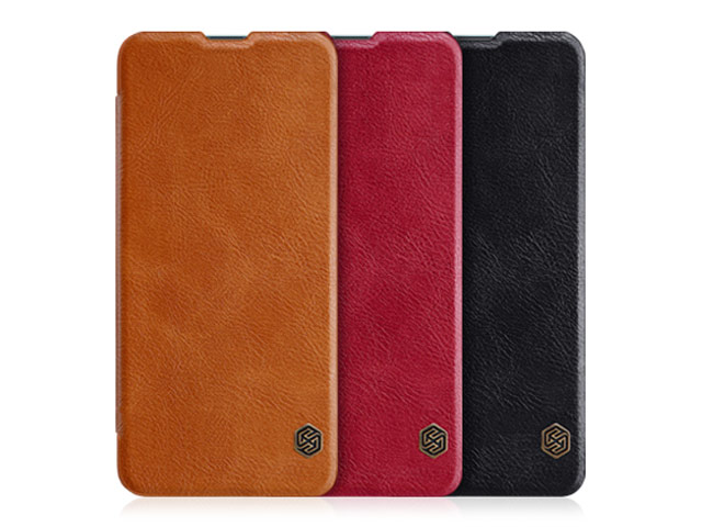 Чехол Nillkin Qin leather case для Xiaomi Poco F2 pro (красный, кожаный)