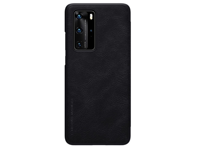 Чехол Nillkin Qin leather case для Huawei P40 pro plus (черный, кожаный)