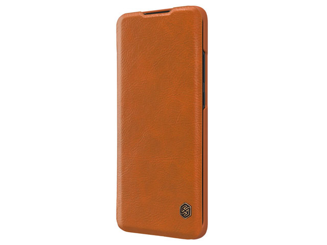 Чехол Nillkin Qin leather case для Huawei P40 pro plus (коричневый, кожаный)
