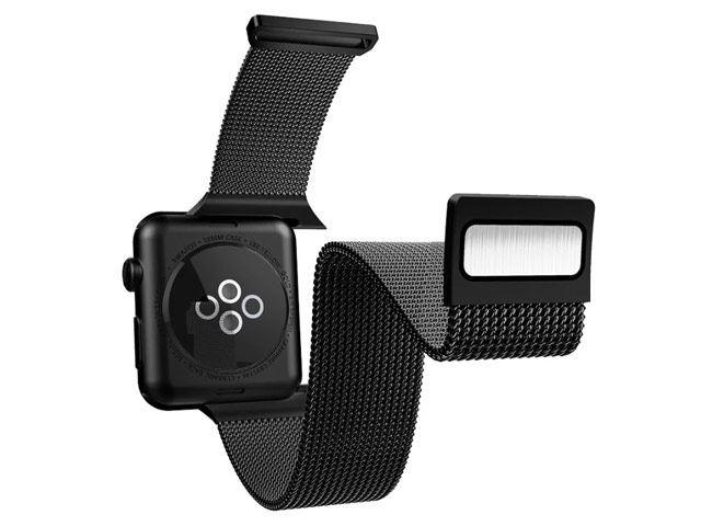 Ремешок для часов X-Doria Mesh Double Band для Apple Watch (38/40 мм, черный, стальной)