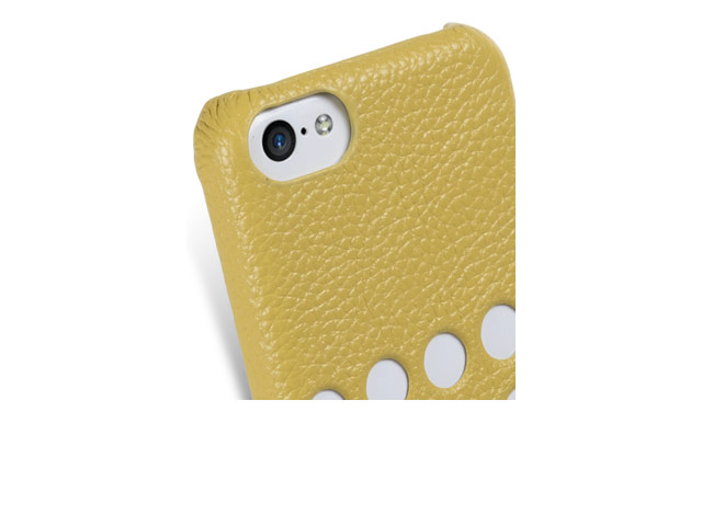 Чехол Melkco Snap Circle Dec Case для Apple iPhone 5C (желтый, кожанный)