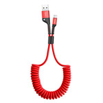 USB-кабель Baseus Fish Eye Spring Cable (Lightning, красный, 1 м)