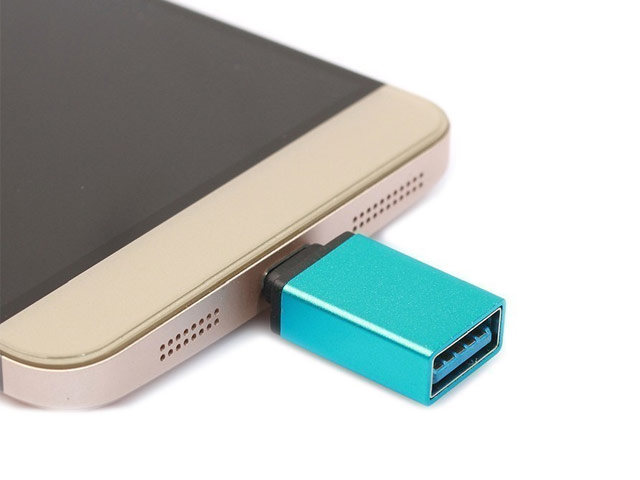 Адаптер Yotrix OTG-USB Adapter универсальный (USB Type C-USB 3.0, голубой)