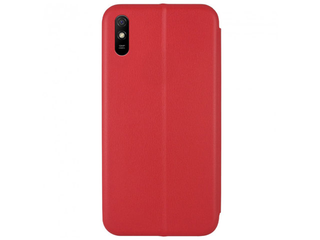 Чехол Yotrix FolioCase Plain для Xiaomi Redmi 9A (красный, кожаный)