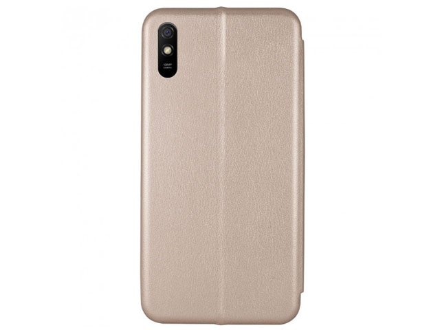 Чехол Yotrix FolioCase Plain для Xiaomi Redmi 9A (золотистый, кожаный)