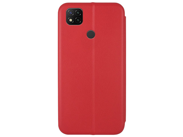 Чехол Yotrix FolioCase Plain для Xiaomi Redmi 9C (красный, кожаный)