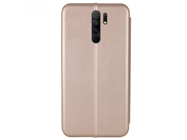 Чехол Yotrix FolioCase Plain для Xiaomi Redmi 9 (бордовый, кожаный)