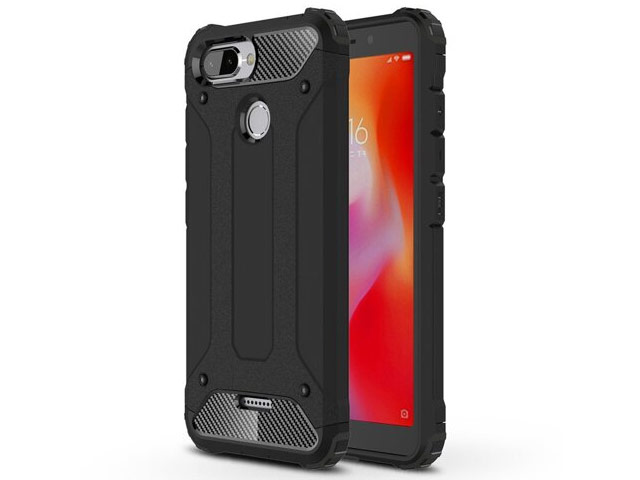 Чехол Yotrix Defense case для Xiaomi Redmi 6 (черный, пластиковый)