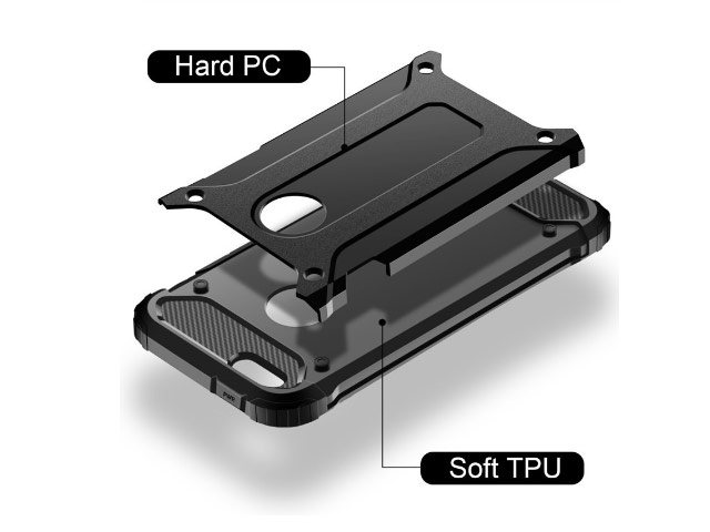 Чехол Yotrix Defense case для Apple iPhone 5/5S/SE (черный, пластиковый)