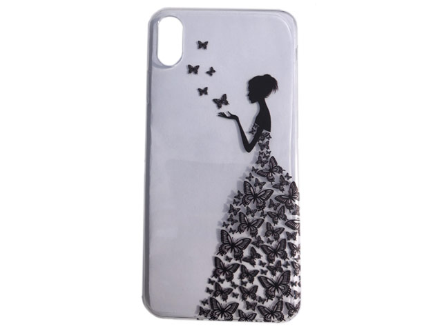 Чехол Yotrix ArtCase для Apple iPhone XS (Butterflies Girl, гелевый)