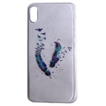 Чехол Yotrix ArtCase для Apple iPhone XS (Feathers, гелевый)