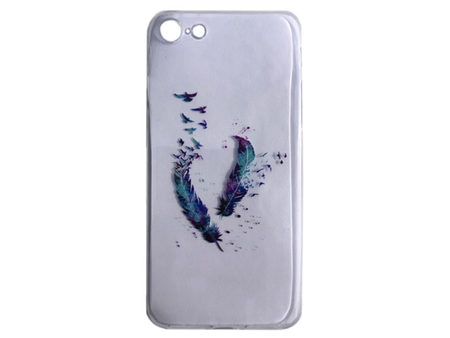 Чехол Yotrix ArtCase для Apple iPhone 7/8/SE 2 (Feathers, гелевый)