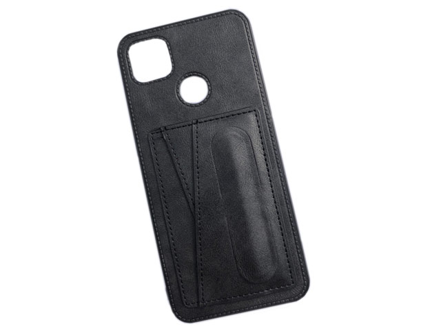 Чехол Yotrix SnapCase Holder для Xiaomi Redmi 9C (черный, экокожа)