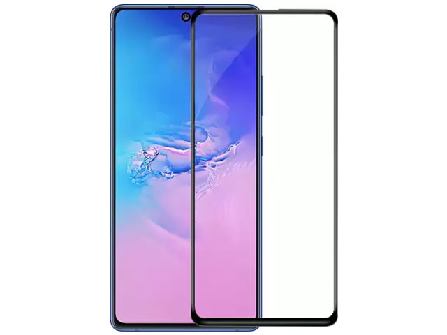 Защитное стекло Yotrix 3D Shockproof Glass Protector для Samsung Galaxy S10 lite 2020 (черное)