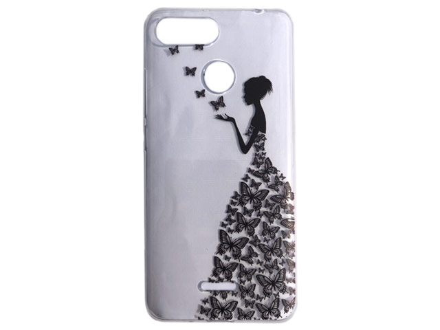 Чехол Yotrix ArtCase для Xiaomi Redmi 6 (Butterflies Girl, гелевый)